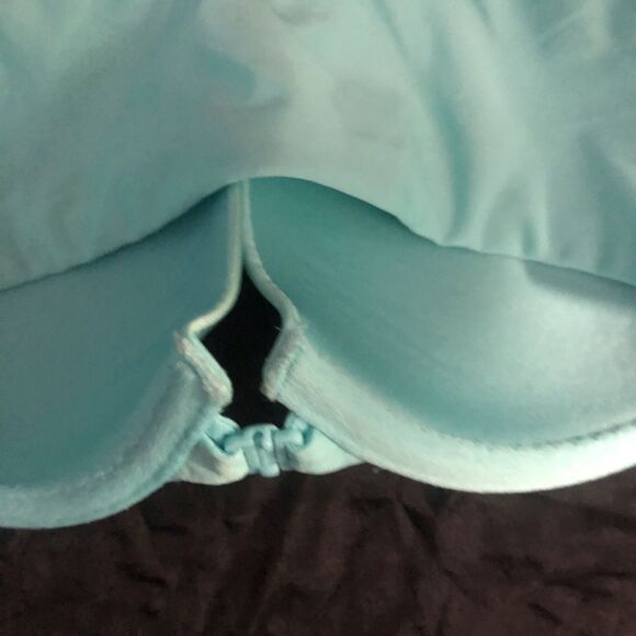 Victoria Secret Razorback Demi Bra 32D Aqua Front Close Braided Strap Underwire - Picture 6 of 6